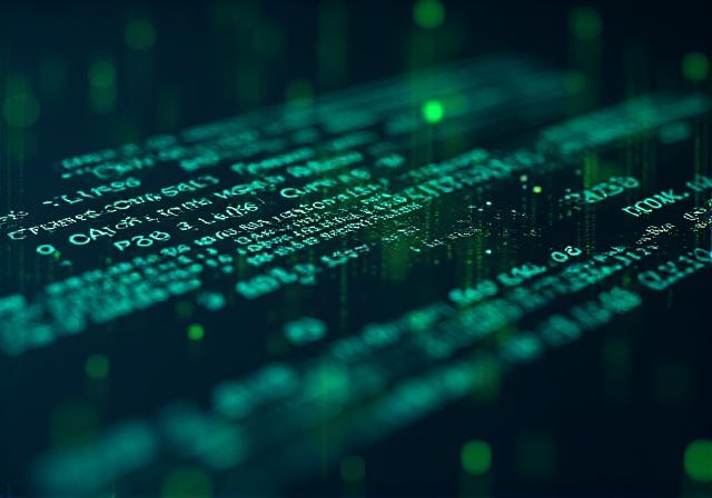 Futuristic digital representation of AI scanning source code